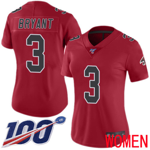 Atlanta Falcons Limited Red Women Matt Bryant Jersey NFL Football 3 100th Season Rush Vapor Untouchable